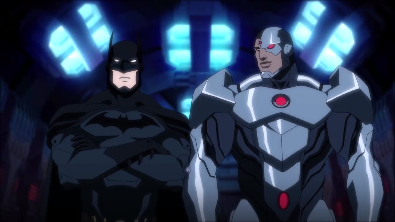 Cyborg Proves to Batman that He Has Greater Computer Skills Justice League vs Teen Titans