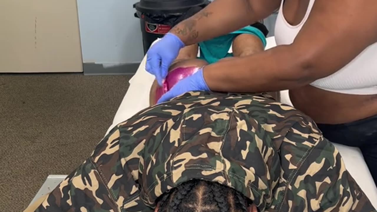 Male Bum Waxing with Sexy Smooth Tickled Pink Hard Wax | @tracywaxer