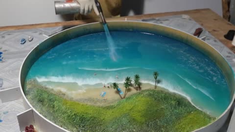 How to make an OCEAN TABLE – Awesome ideas – Epoxy Resin art