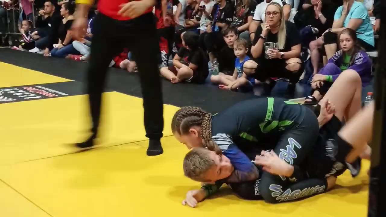 Girl Grapples Boy