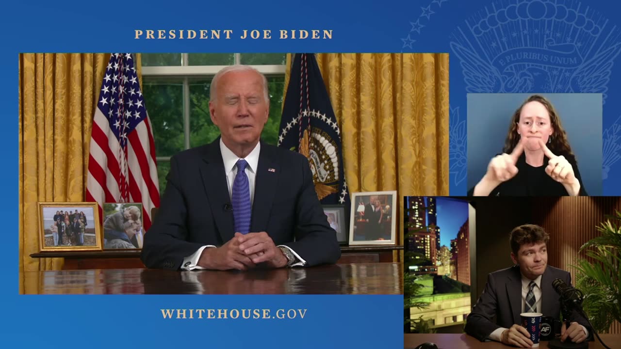 Nick Fuentes reacts to Joe Biden's oval office address