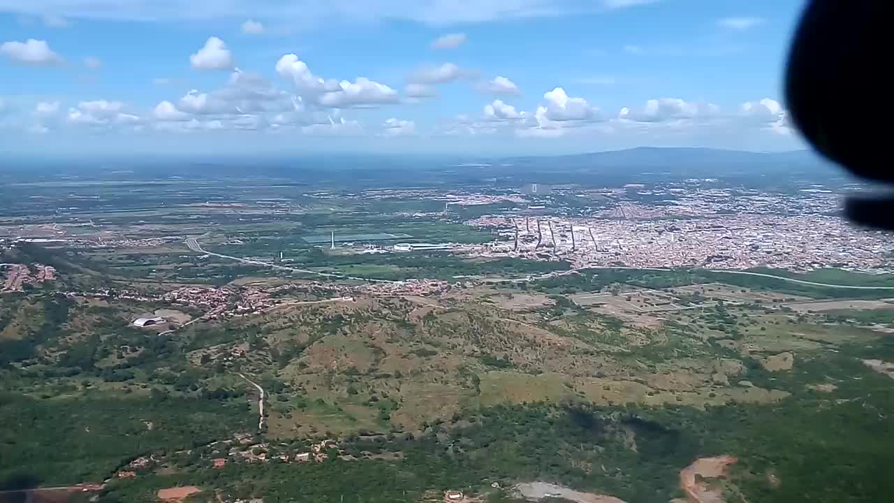 Approach and landing in Juazeiro do Norte, Ceará, Brazil