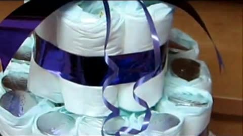 Diaper Cake For Baby Shower