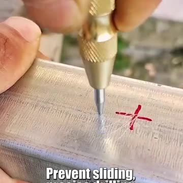 Automatic spring locator marker punches starting hole marker