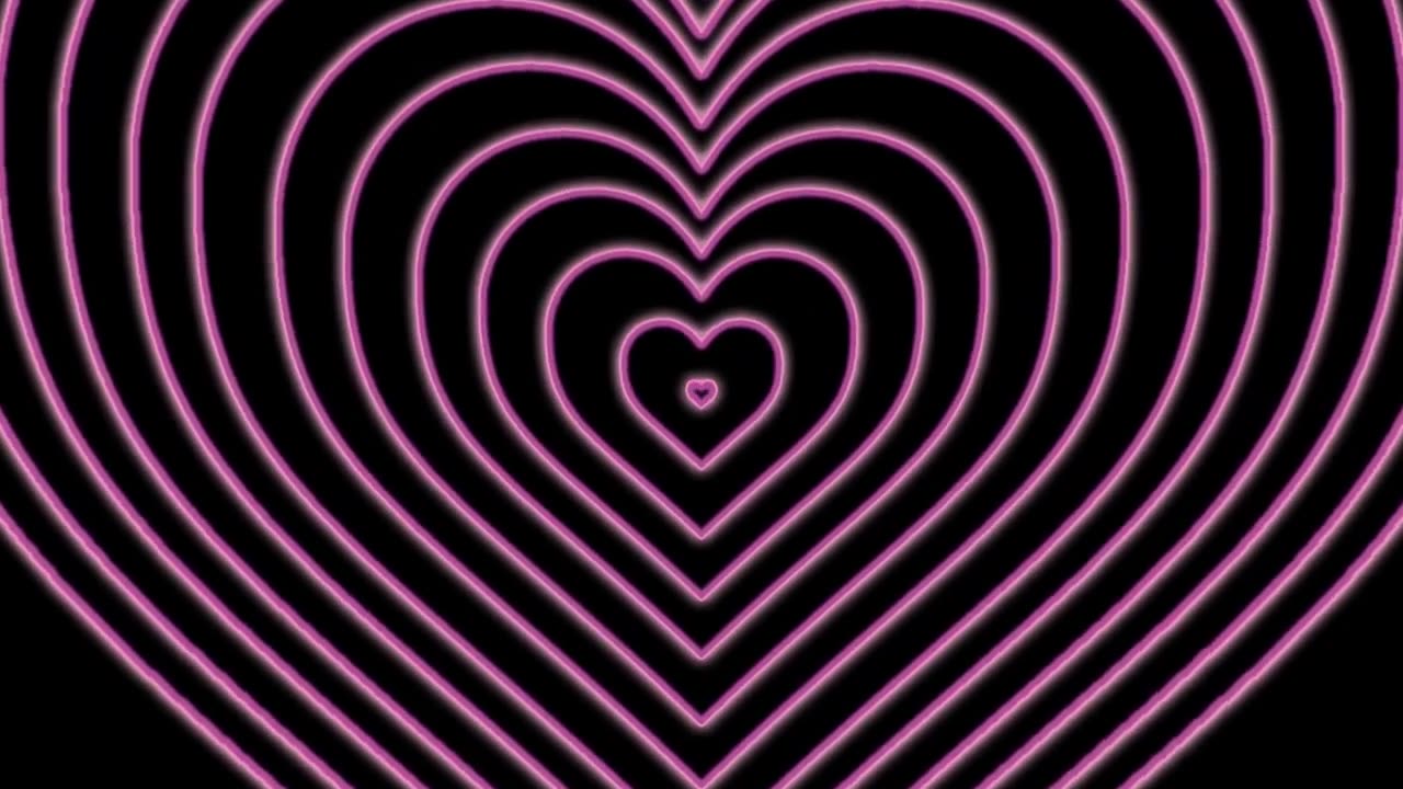 701. Neon Heart Tunnel I Purple Heart Background Neon Heart