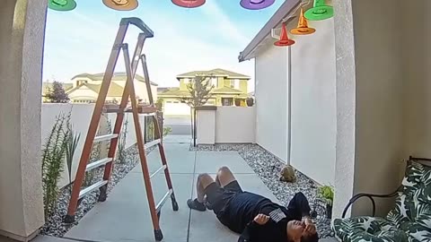 Accidental Descent After Leaving Ladder