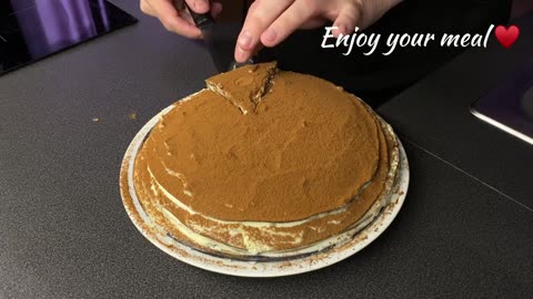 Meine Familie liebt dieses Dessert! Kuchen ohne Backen! Pfannkuchen Kuchen