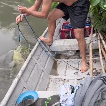 Big fish captured by friends