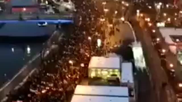 The largest antic0vid protest to date in Austria, Vienna,