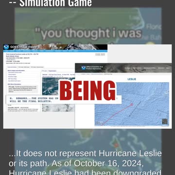 Fact Check: Video Does NOT Show 'Projected Path For Hurricane Leslie' -- Simulation Game