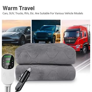 12V Car Electric Heating Blanket for Camping Trucks Off-Road Vehicles Heating Pad, Seats Heater