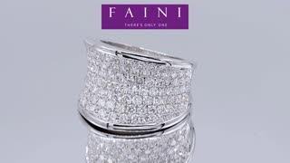 FAINI - 14k White Gold Diamond Pave Ring