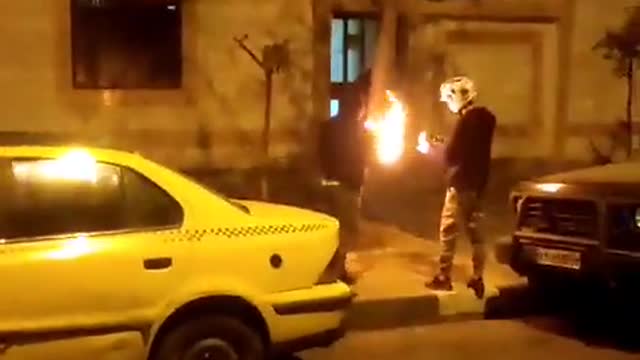 In some places, protesters throw Molotov cocktails at government buildings.