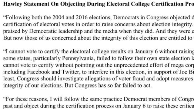 Rep. Mo Brooks and Sen. Josh Hawley Stand Up for Election Integrity