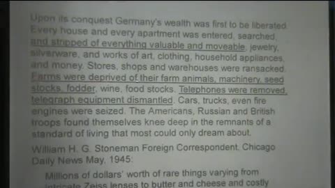 TOTAL PILLAGE OF GERMANY AFTER WWII by Dr. James P. Wickstrom, Teacher of YAHWEH