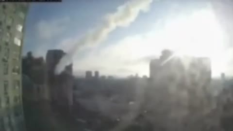 Russian Rocket hits Residential building Kyiv Ukraine🤦🏻‍♂️