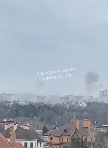 Strike by Ukrainian Grads on civilian area in Kharkiv