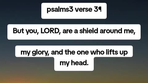 Psalms 3 verse 3