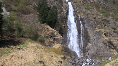 Beautiful Water Fall In The Mountain