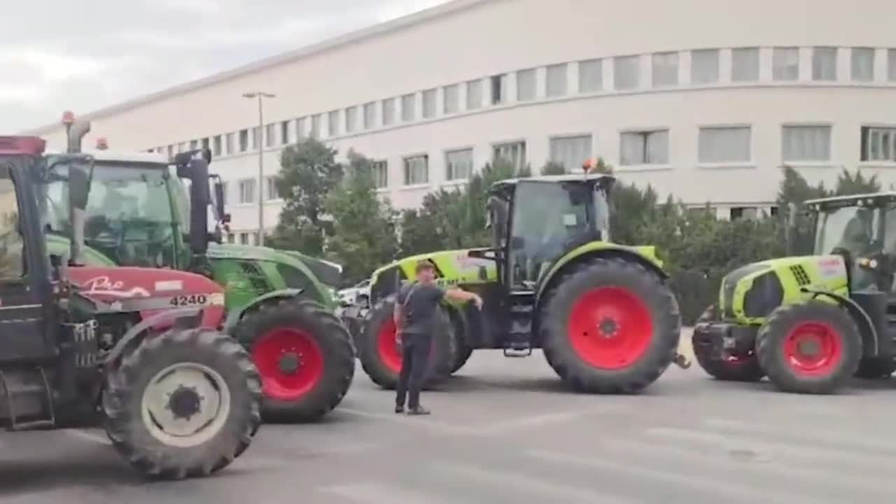 Serbian farmers also rise up in the support of Dutch farmers