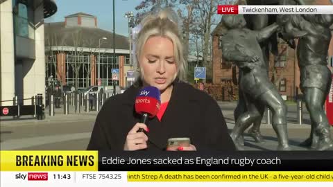 Head coach Eddie Jones sacked by England rugby