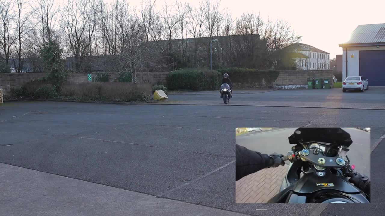 Rolling burnout motorcycle