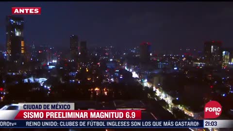 CIUDAD, Mexico. Strange Blue Lights Flash All Round The City