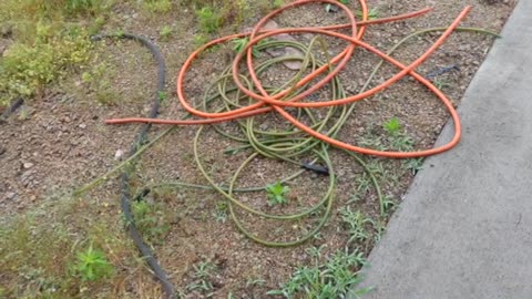 Flexzilla Air Hose To Totally Replace Old Shop System. Pulled all the old hose with all new hoses.