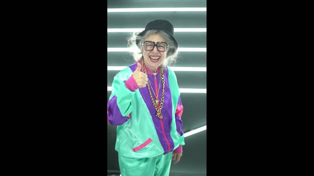 Old lady dancing