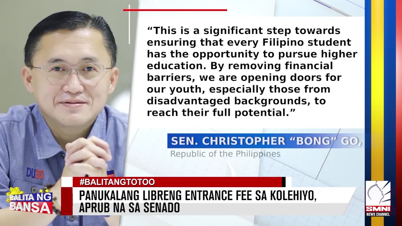 Panukalang libreng entrance fee sa kolehiyo, aprub na sa Senado