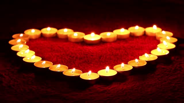 Heart shaped candles