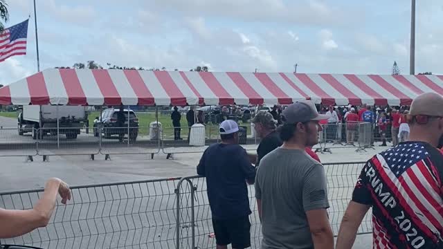 Trump Rally Sarasota finally made it to the entrance