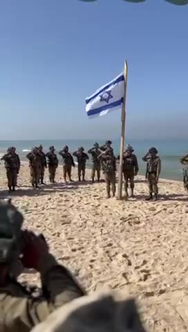 The IDF Israel Defense Forces at northern Gaza coast.