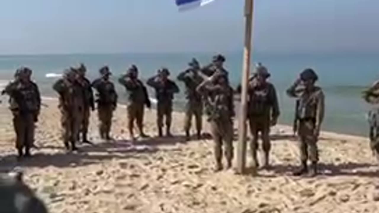 The IDF Israel Defense Forces at northern Gaza coast.