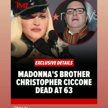 Rip to Madonna brother Christopher cicocone rip to him 10/14/24