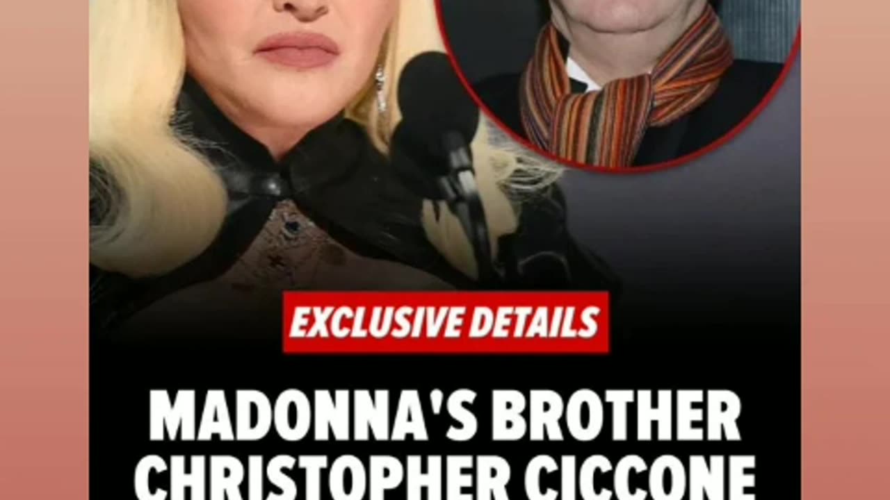 Rip to Madonna brother Christopher cicocone rip to him 10/14/24