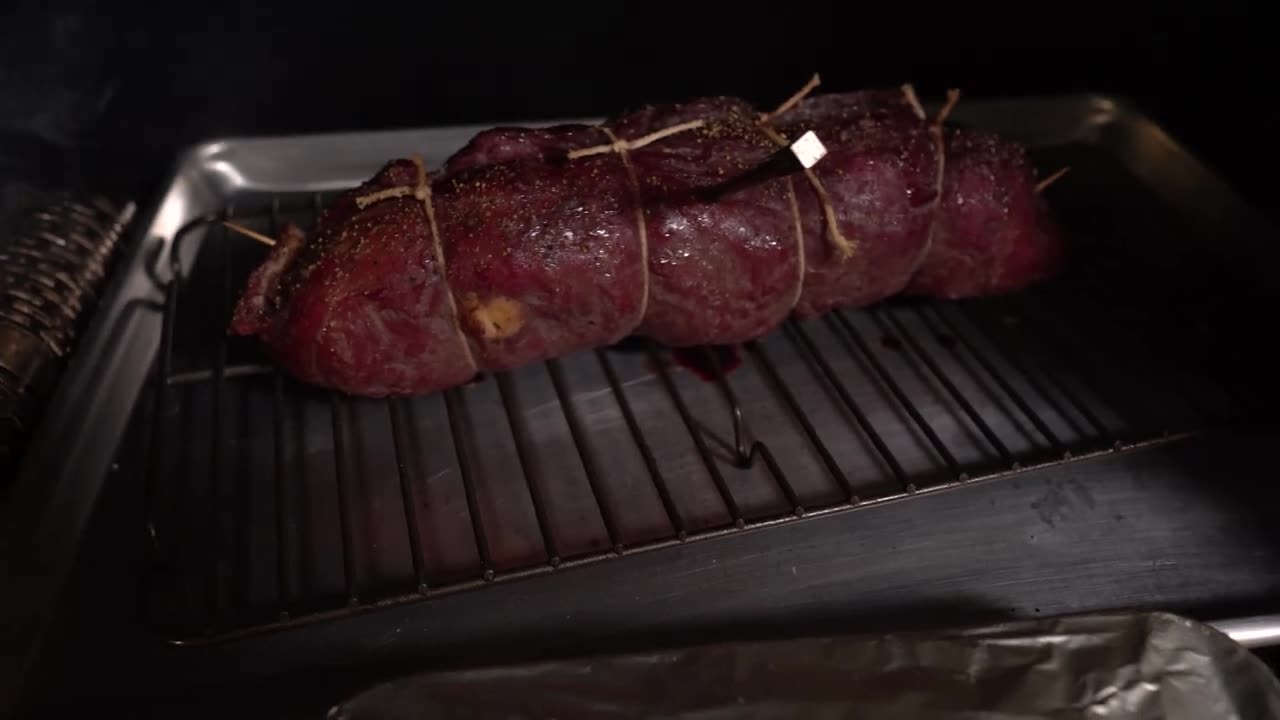 Stuffed smoked flank steak recipe | Best Traeger pellet grill technique