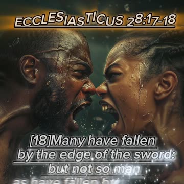 Ecclesiasticus [28:17-18] The Stroke Of The Whip Maketh Marks In The Flesh: