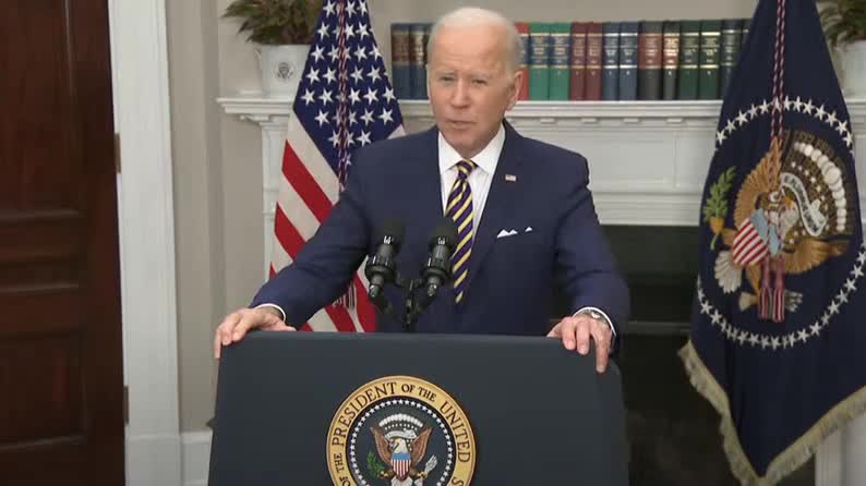 NOW - Biden bans all imports of Russian oil and gas into the US.