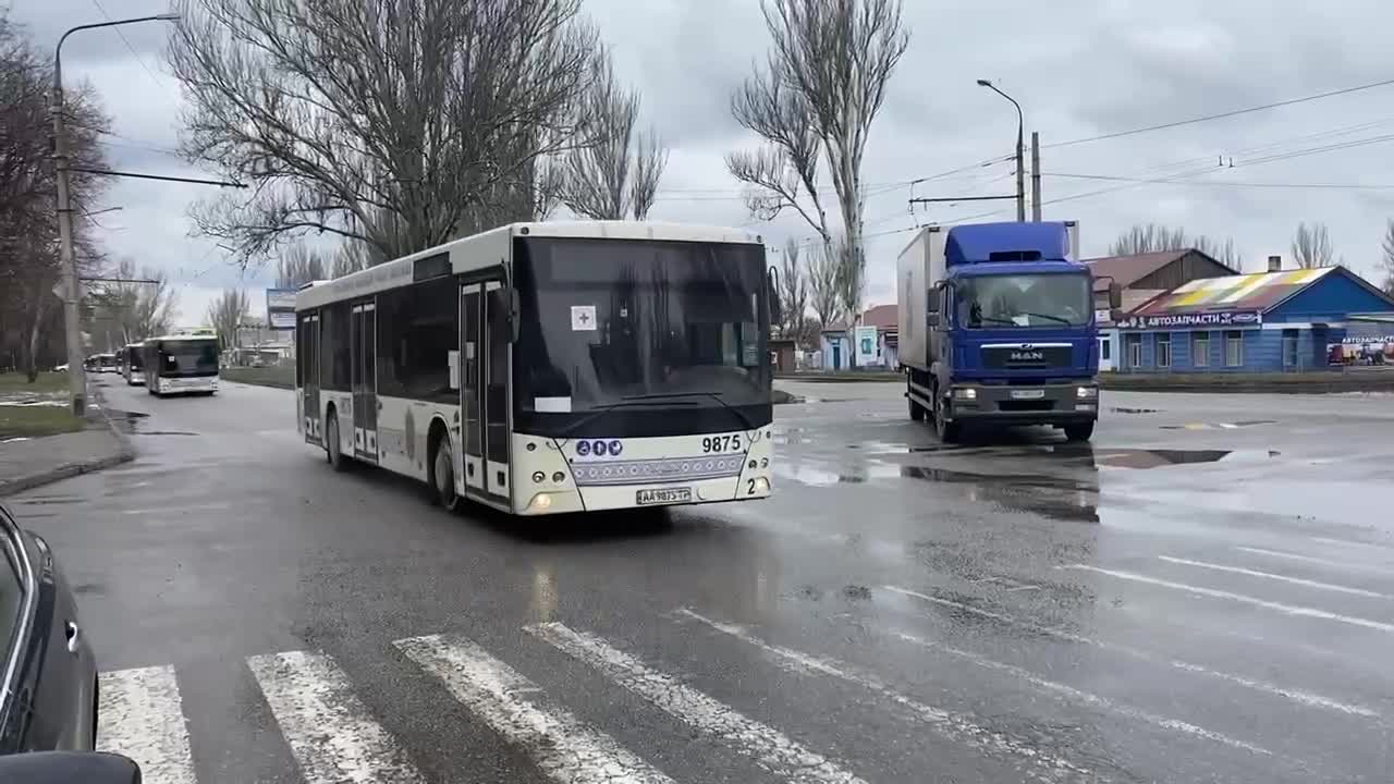 Buses arrived in Mariupol to evacuate civilians