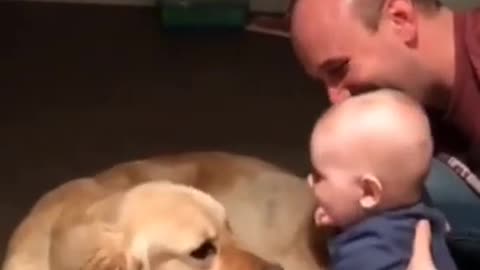 funniest cute baby funny moments with cute puppy dog #shorts