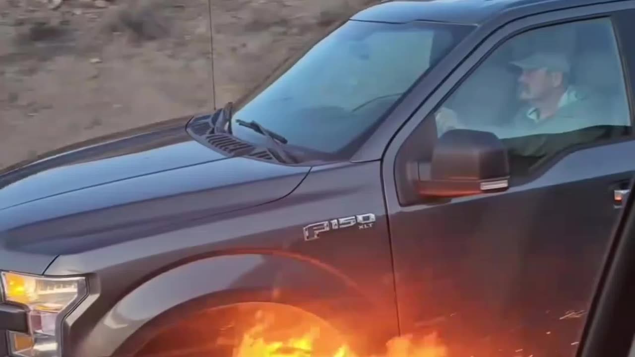 F-150 driving on its rim