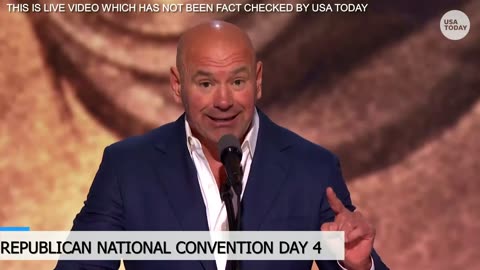 UFC President Dana White introduces Donald Trump at RNC Convention