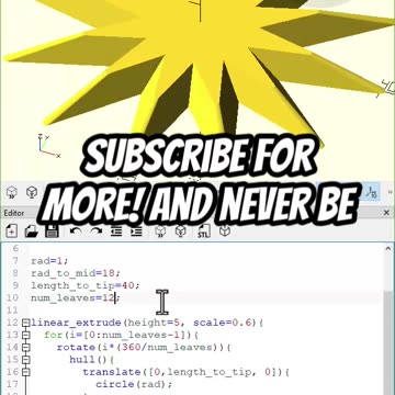OpenScad: Create a Multi point Star