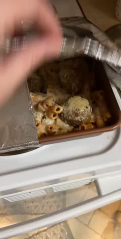 Italian baked ziti with meatballs