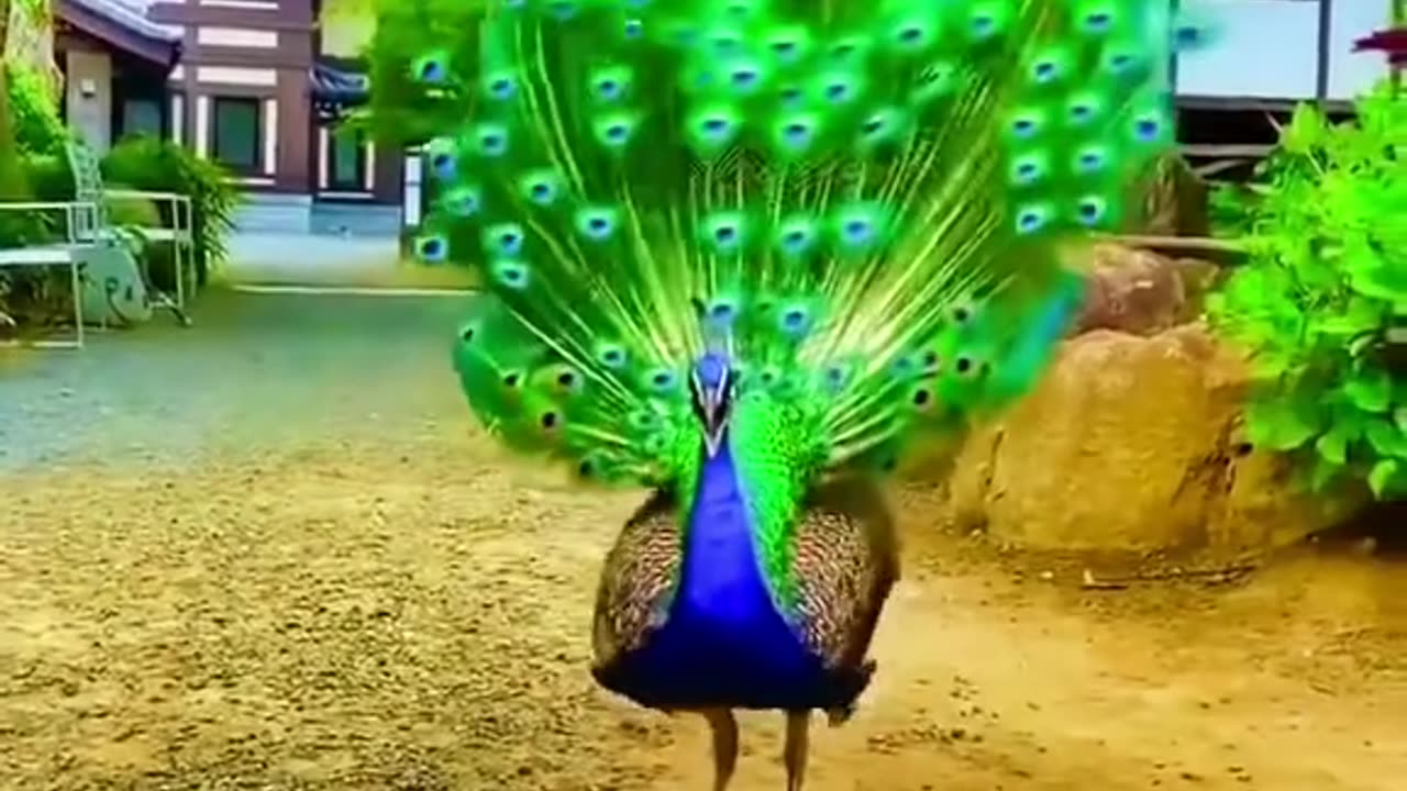 Beautiful peacock dance