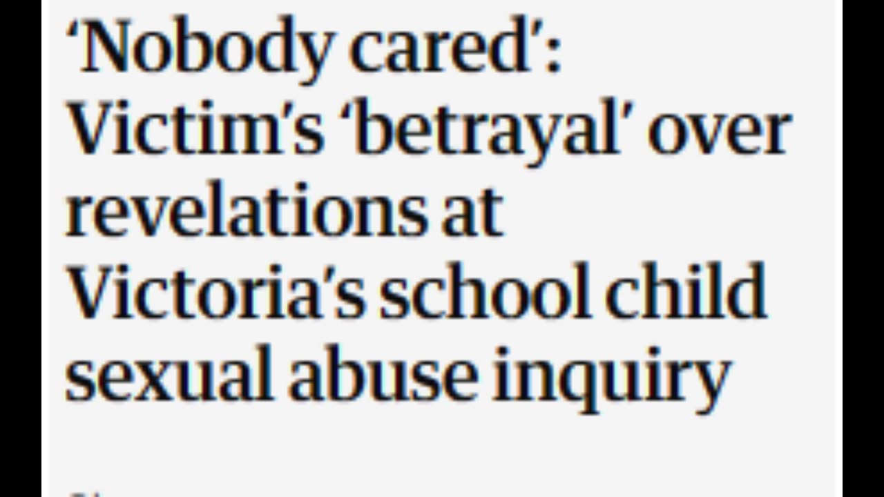 ANY CHILD SEX ABUSE THE GOVERMENT JUST DONT CARE