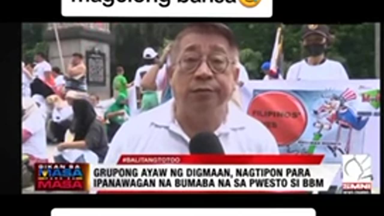 “Marcos Resign!” is the clamor of this group who are against a war with China.