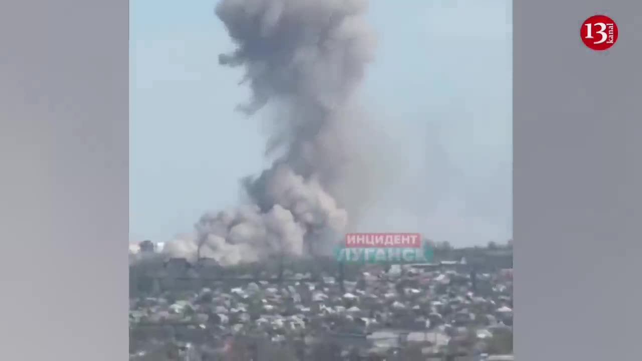 Footage of destroyed Russian military equipment base following Ukrainian army‘s missile attack