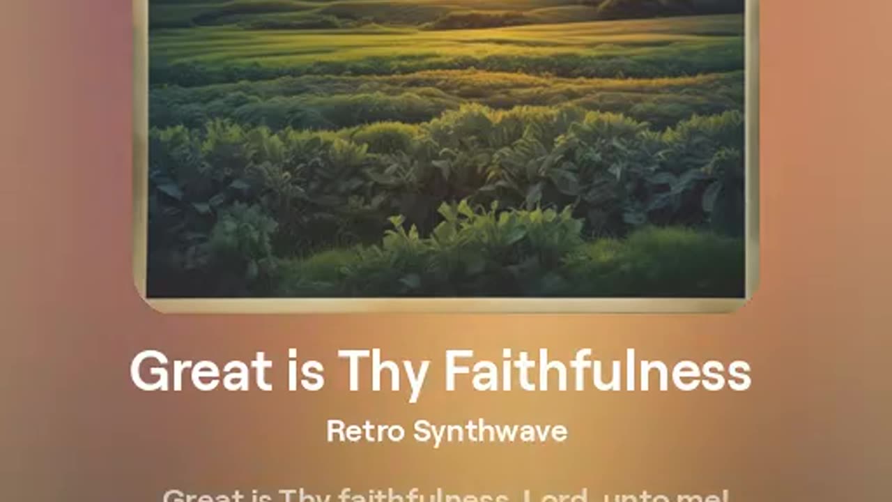 Great is Thy Faithfulness